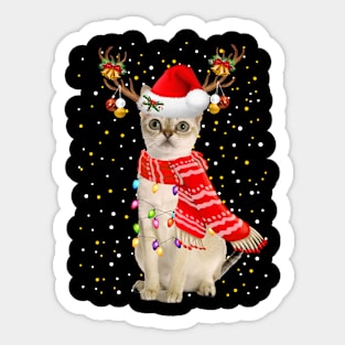 Singapura Cat Christmas Sticker